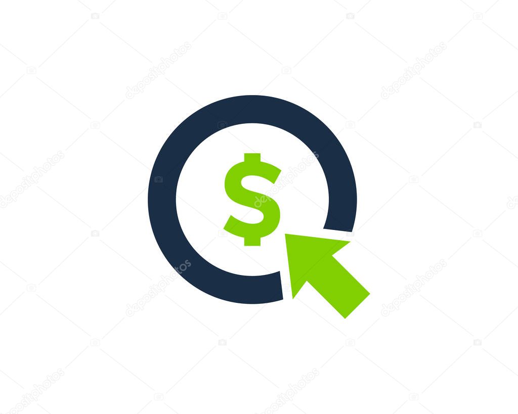 Dollar Arrow Stock Market Icon Logo Design Element