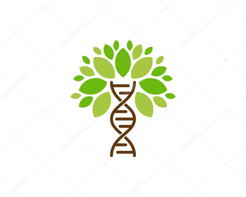 Dna Tree Icon Logo Design Element 