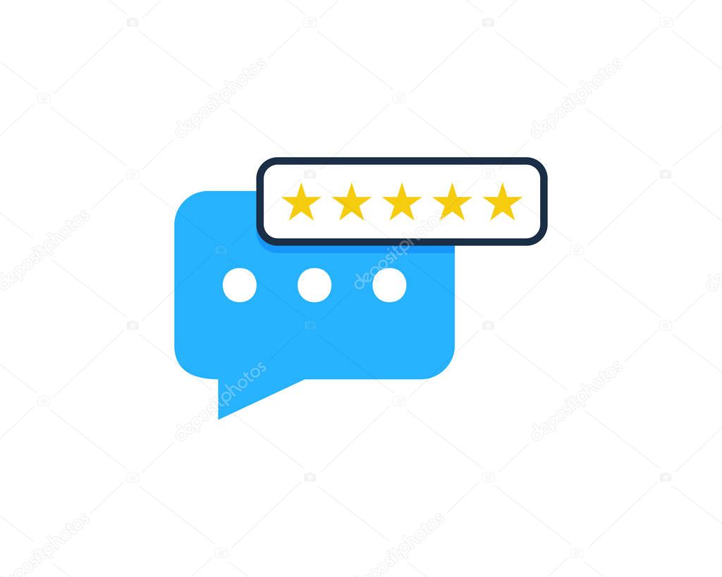 Feedback Testimonial Icon Logo Design Element