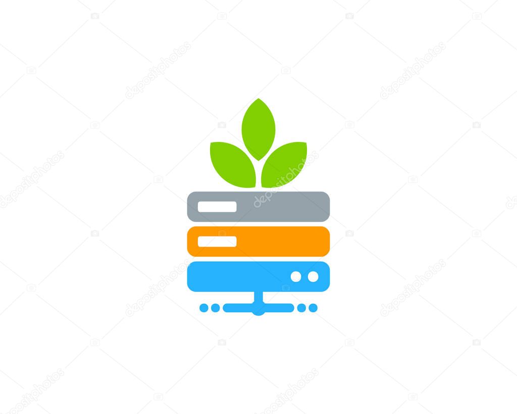 Eco Server Icon Logo Design Element