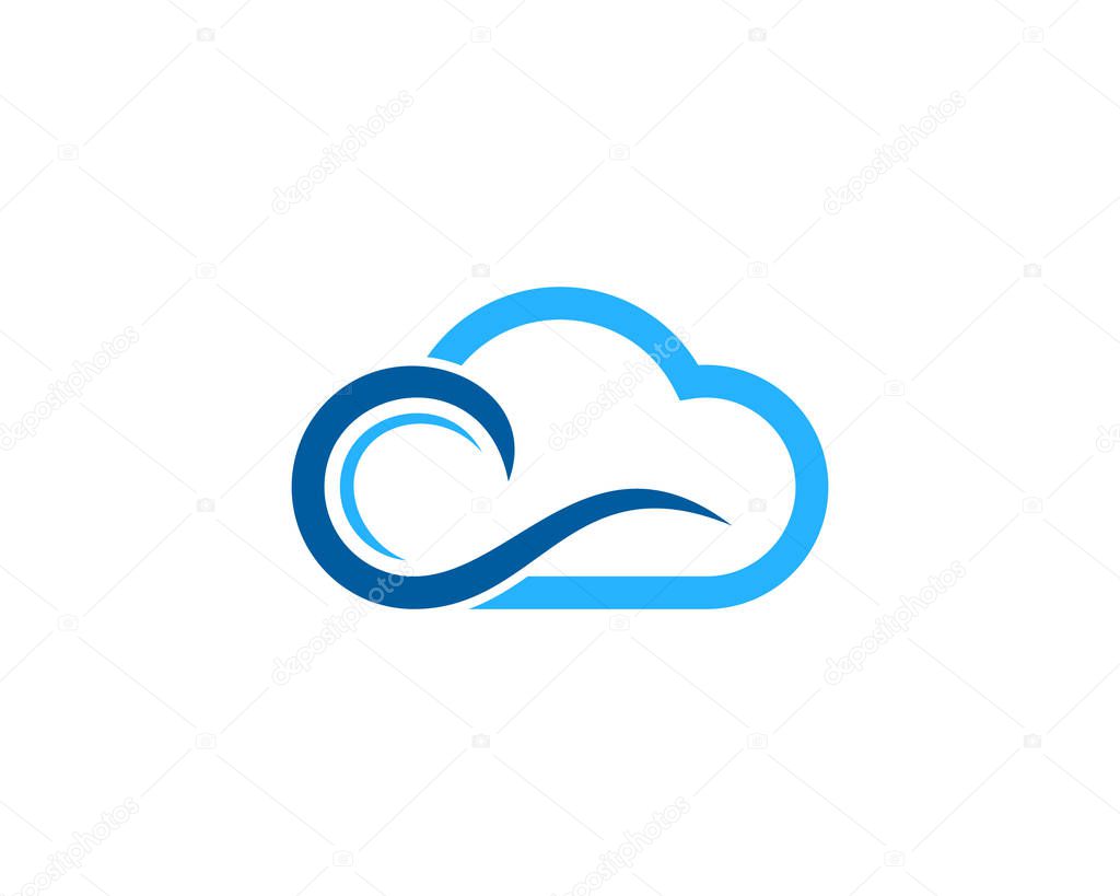 Cloud Wave Logo Design Element