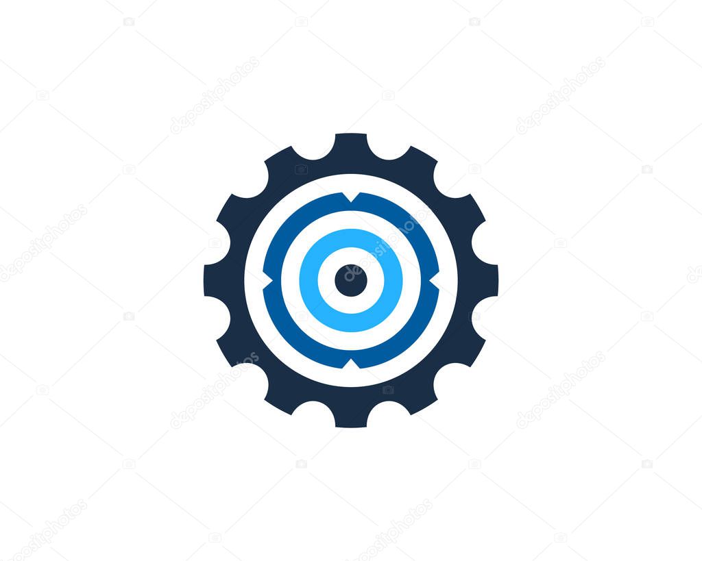 Target Gear Icon Logo Design Element