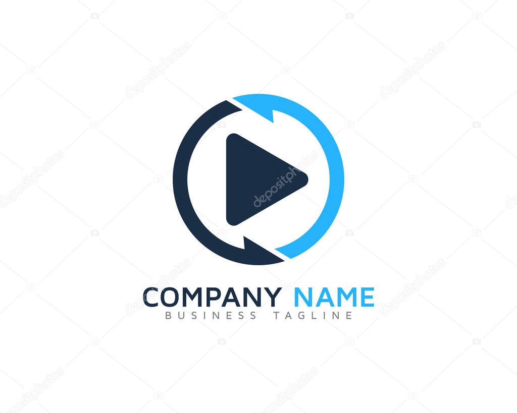 Video Sync Logo Design Template