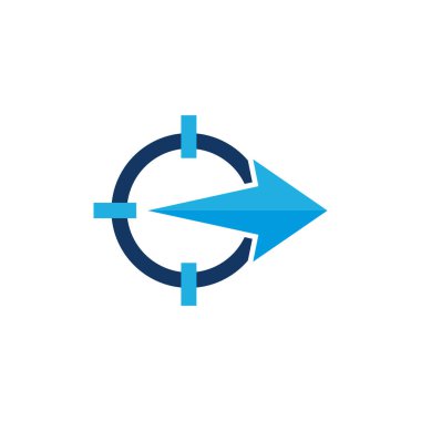 Ok hedef Logo simge tasarım