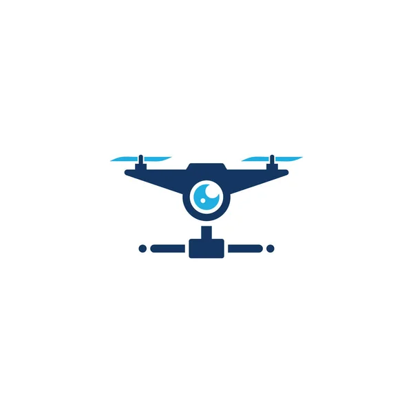 Drone Logo Icono Servidor — Archivo Imágenes Vectoriales