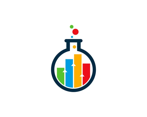 Modelo Negócios Labs Stats Logo Design — Vetor de Stock