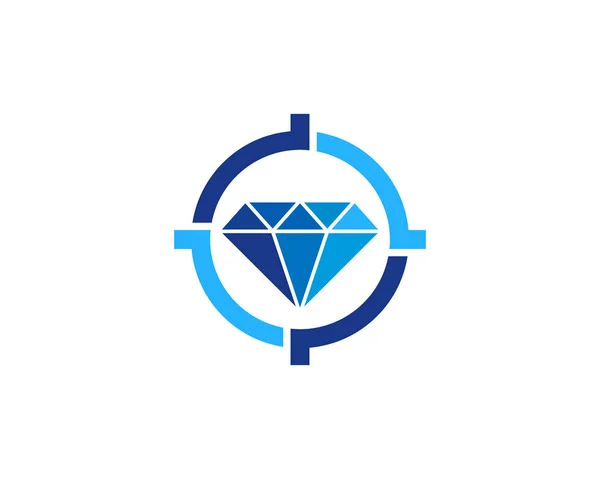 Element Projektu Diament Cel Ikona Logo — Wektor stockowy