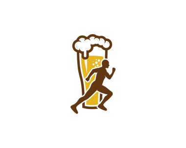 Bira çalıştırmak Logo simge tasarım