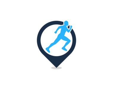 Noktası Çalıştır Logo simge tasarım