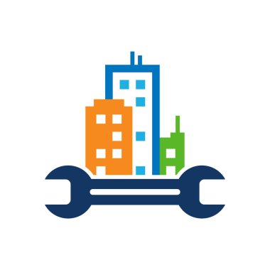 Şehir onarım Logo simge tasarım