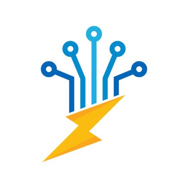 Dijital enerji Logo simge tasarım