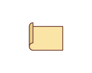 Kağıt kaydırma Logo simge tasarım