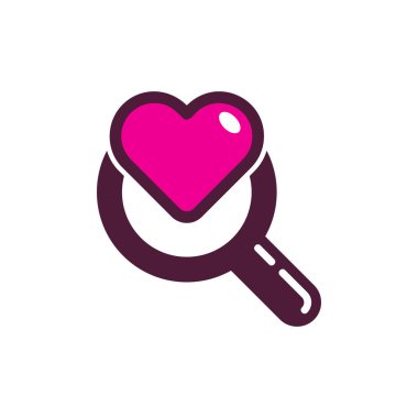 Aşk bul Logo simge tasarım