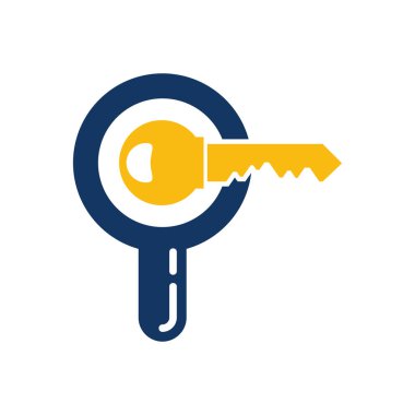 Anahtar bul Logo simge tasarım