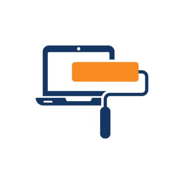 Dizüstü bilgisayar boya Logo simge tasarım