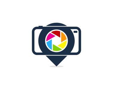 Lens Pin noktası Logo simge tasarımı