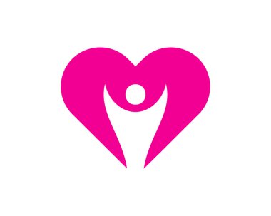 Romantik insanlar Logo simge tasarım