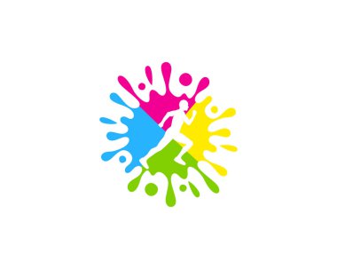 Çalışma Logo simgesi tasarım fırça