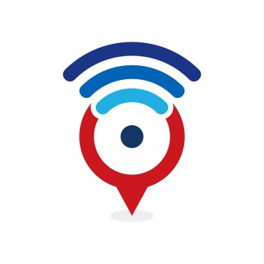WiFi Noktası Logo simge tasarım