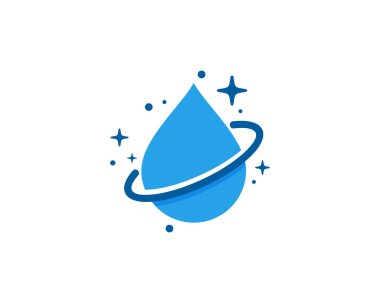 Su gezegeni Logo simge tasarım