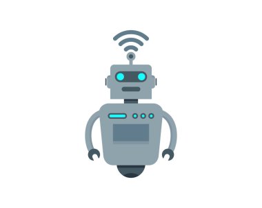 WiFi Robot Logo simge tasarım