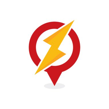 Enerji noktası Logo simge tasarım