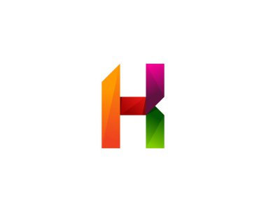 Şerit mektup k simgesi Logo tasarım öğesi