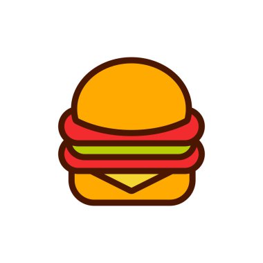 Burger Pizza ve gıda Logo simge tasarım