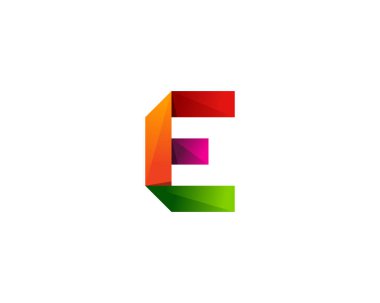 Şerit mektup e simge Logo tasarım öğesi
