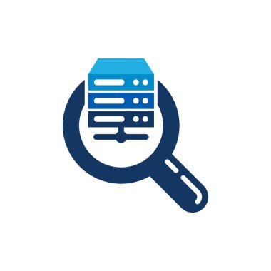 Sunucu bulmak Logo simge tasarım