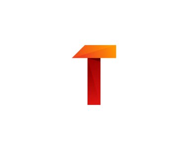 Şerit mektup t simgesi Logo tasarım öğesi