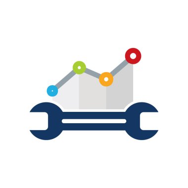 İstatistikleri onarım Logo simge tasarım