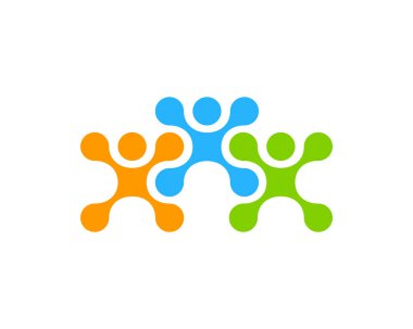 Grup insanların Logo simge tasarım