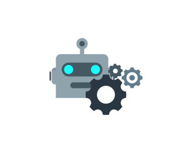 Tekerlekli Robot Logo simge tasarım