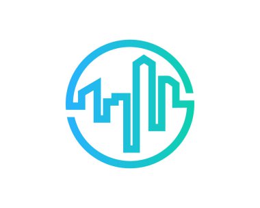 Dalga Emlak logosu simgesi tasarım