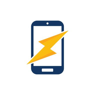 Mobil güç Logo simge tasarım