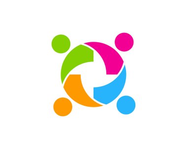 Takım insanlar Logo simge tasarım