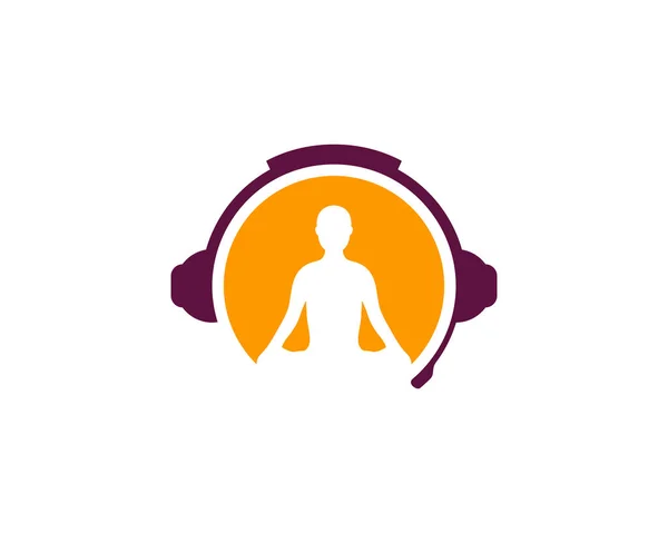 Rahatla Podcast Logo Simge Tasarım — Stok Vektör