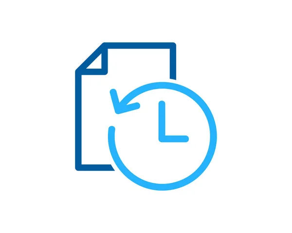 Zeit Bericht Logo Icon Design — Stockvektor