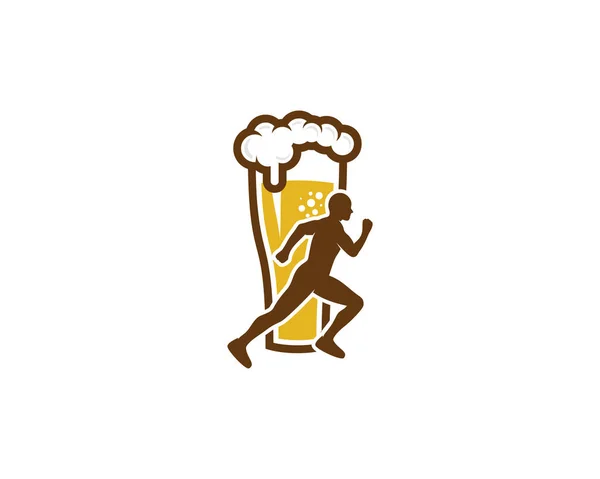 Bira çalıştırmak Logo simge tasarım