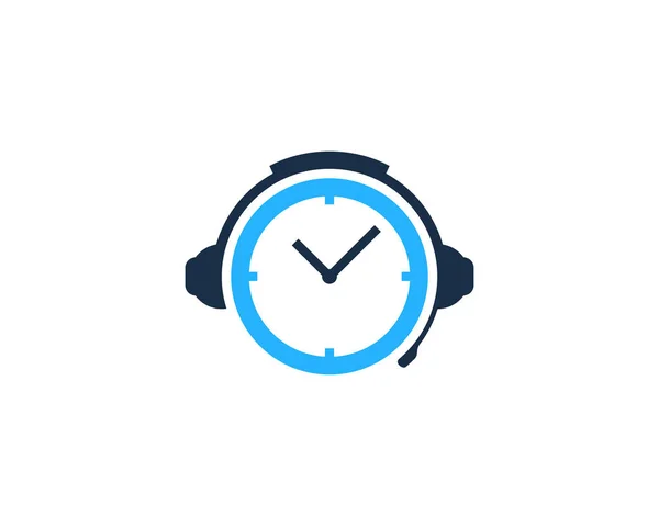 Time Podcast Logo Icon Design — Stock Vector