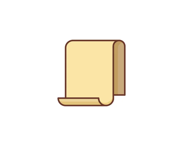Paper Scroll Logo Icon Design — Stock Vector