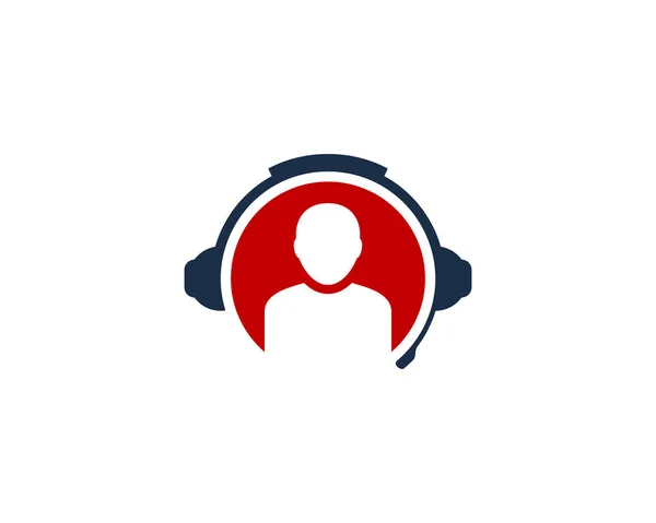 Pessoas Podcast Logo Icon Design —  Vetores de Stock