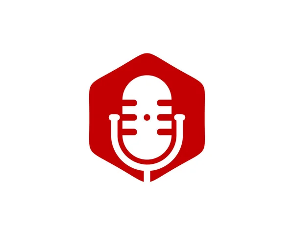 Altıgen Podcast Logo simge tasarım