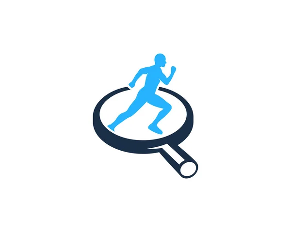 Finden Sie Run Logo Icon Design — Stockvektor