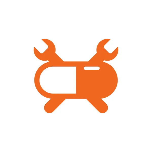 Дизайн Логотипа Медицинского Ремонта — стоковый вектор