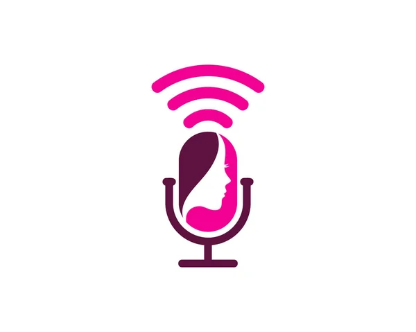Прекрасний Логотип Podcast Дизайн Піктограм — стоковий вектор