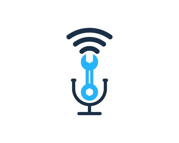 Naprawić Projekt Ikona Podcast Logo — Wektor stockowy