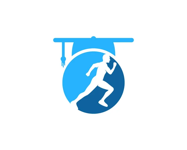 Schule Laufen Logo Icon Design — Stockvektor