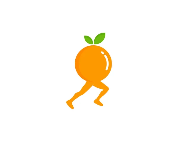 Conception Icône Logo Course Fruits — Image vectorielle